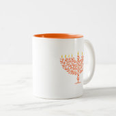 Tasse 2 Couleurs Menorah (Devant droit)