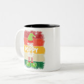 Tasse 2 Couleurs Mens Le Poppy Elf Matching Group Noël Party (Devant gauche)