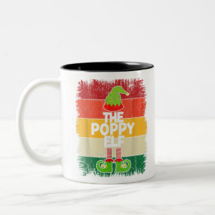 Tasse 2 Couleurs Mens Le Poppy Elf Matching Group Noël Party