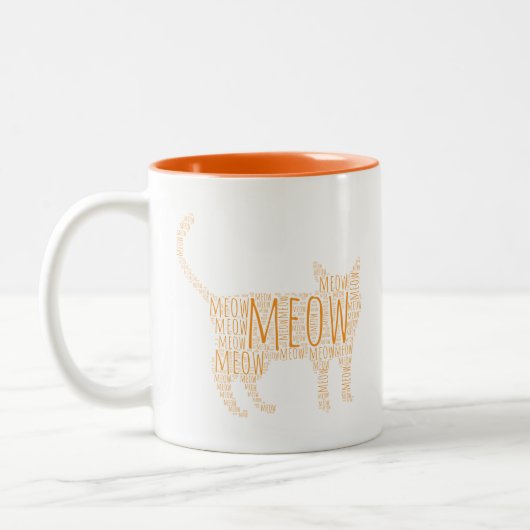 Tasse 2 Couleurs MEOW Ginger Cat (Gauche)