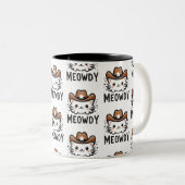 Tasse 2 Couleurs Meowdy Casquette motif de chat (Devant droit)