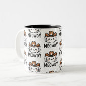Tasse 2 Couleurs Meowdy Casquette motif de chat (Devant gauche)