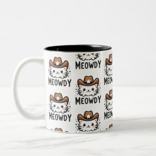Tasse 2 Couleurs Meowdy Casquette motif de chat