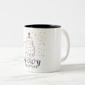 Tasse 2 Couleurs Meowy Christmas drôle (Devant droit)