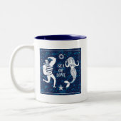 Tasse 2 Couleurs Mer d'affiche d'amour (Gauche)