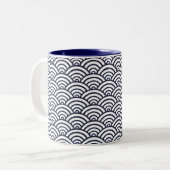 Tasse 2 Couleurs Mer de Seigaiha (Devant gauche)