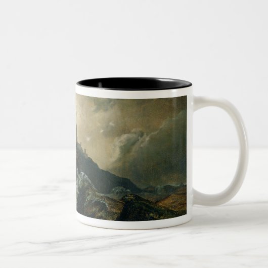 Tasse 2 Couleurs Mer orageuse avec le phare (Droit)