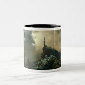 Tasse 2 Couleurs Mer orageuse avec le phare (Centre)