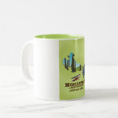 Tasse 2 Couleurs mercantour parc national France carte de l'affiche (Devant gauche)