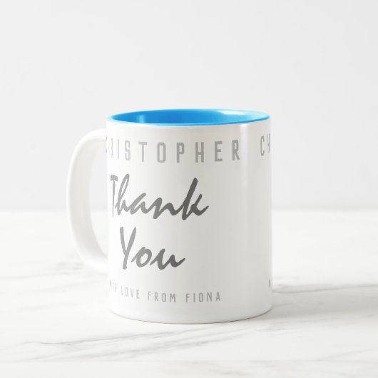 Tasse 2 Couleurs Merci À Un Ami (Devant gauche)