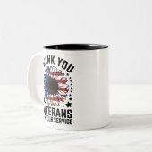 Tasse 2 Couleurs Merci Anciens combattants Tournesol Jour des ancie (Devant gauche)