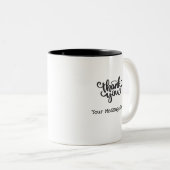 Tasse 2 Couleurs Merci Appréciation Cadeau main lettrée (Devant droit)