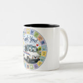 Tasse 2 Couleurs Merci aux travailleurs postaux  (Devant droit)