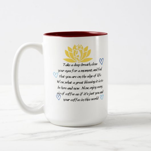 Tasse 2 Couleurs merci beaucoup d'affirmations (Gauche)