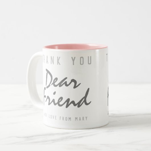 Tasse 2 Couleurs Merci Cher ami (Devant gauche)