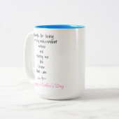 Tasse 2 Couleurs Merci de la fête des mères (Devant gauche)