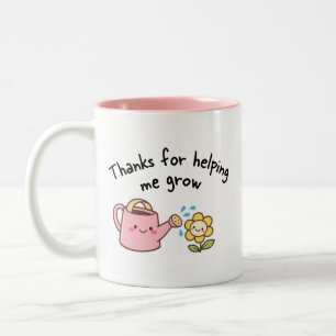 Tasse 2 Couleurs Merci de m'avoir aidé à grandir - Cadeau de Fête d