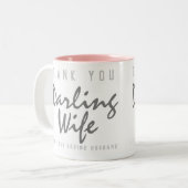 Tasse 2 Couleurs Merci Femme chérie (Devant gauche)