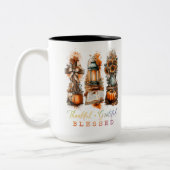 Tasse 2 Couleurs Merci gracieux béni (Gauche)