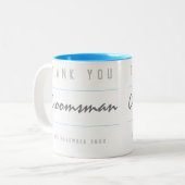 Tasse 2 Couleurs Merci Groomsman (Devant gauche)