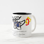 Tasse 2 Couleurs Merci jésus (Devant droit)