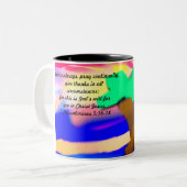Tasse 2 Couleurs merci jesus (Devant gauche)
