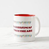 TASSE 2 COULEURS ***MERCI NOËL SWEETHEART** AVEC BOUE LUMIÈRE (Devant droit)