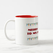 TASSE 2 COULEURS ***MERCI NOËL SWEETHEART** AVEC BOUE LUMIÈRE (Gauche)