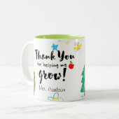 Tasse 2 Couleurs Merci pour m'aider à augmenter mon cadeau d'appréc (Devant gauche)