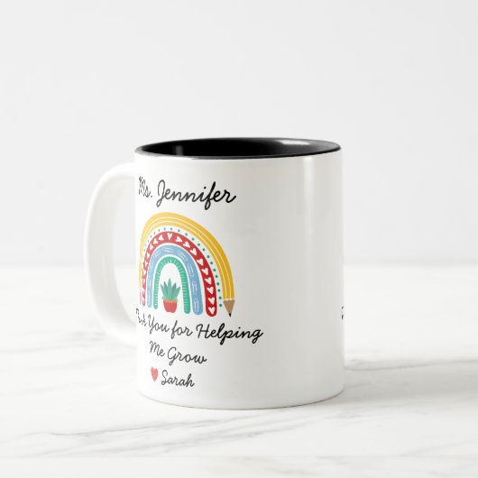 Tasse 2 Couleurs Merci pour m'aider à développer l'appréciation de (Devant gauche)