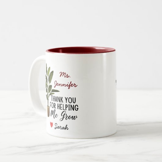 Tasse 2 Couleurs Merci pour m'aider à développer l'appréciation de  (Devant gauche)