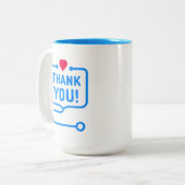 Tasse 2 Couleurs Merci| Stéthoscope cardiaque (Devant gauche)