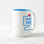 Tasse 2 Couleurs Merci| Stéthoscope cardiaque (Devant droit)