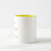 Tasse 2 Couleurs Merci Texte Citation Art Design d'impression (Centre)
