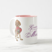 Tasse 2 Couleurs Mère Coeur de coeur germanique (Devant gauche)