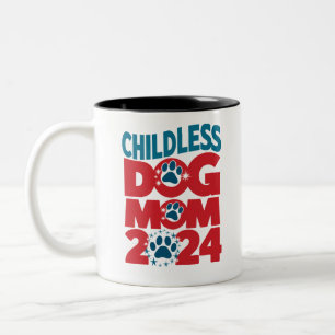 Tasse 2 Couleurs Mère de chien sans enfant Dame de chien votant pou