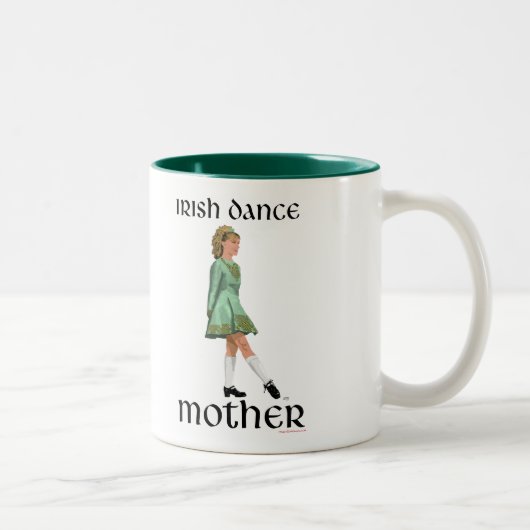 Tasse 2 Couleurs Mère de danse step Irlandaise - Vert (Droit)