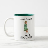 Tasse 2 Couleurs Mère de danse step Irlandaise - Vert (Gauche)