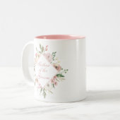 Tasse 2 Couleurs Mère de la chambre Belle Floral Chic Rose (Devant gauche)
