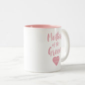Tasse 2 Couleurs Mère de la chambre Élégant script rose (Devant droit)
