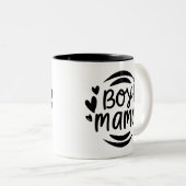 Tasse 2 Couleurs Mère de la Fête des mères de garçon maman (Devant droit)