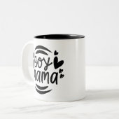 Tasse 2 Couleurs Mère de la Fête des mères de garçon maman (Devant gauche)