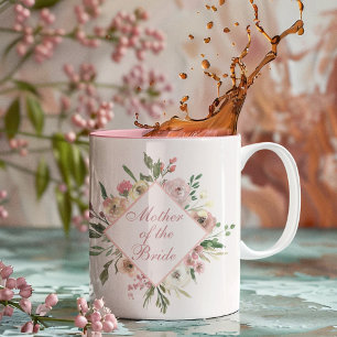 Tasse 2 Couleurs Mère de la mariée Fleurie