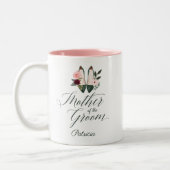 Tasse 2 Couleurs Mère du marié | Talons hauts floraux à l'aquarelle (Gauche)