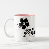 Tasse 2 Couleurs Mère du noir de rose de jeune mariée (Gauche)
