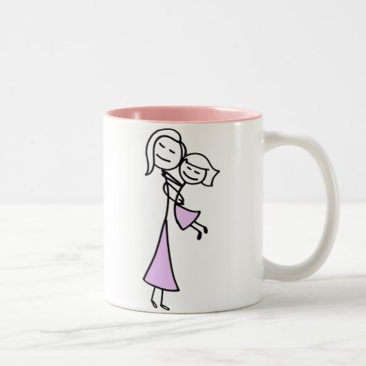 Tasse 2 Couleurs Mère et fille aimées (Droit)