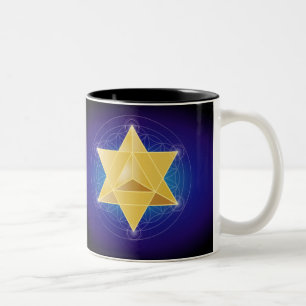 Tasse 2 Couleurs Merkaba avec Fleur de Vie