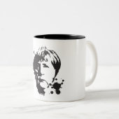 Tasse 2 Couleurs Merkel fou (Devant droit)