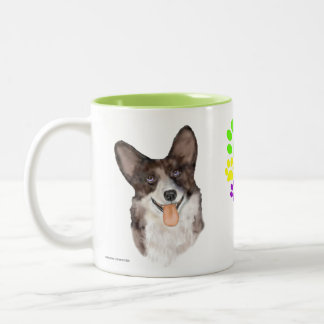 Tasse 2 Couleurs Merle Cardigan Corgi