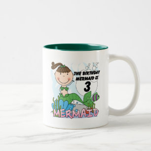 Tasse 2 Couleurs Mermaid T-shirts et cadeaux pour le 3ème anniversa